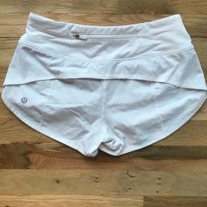 White lululemon shorts